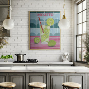 Glass of Mjito Poster