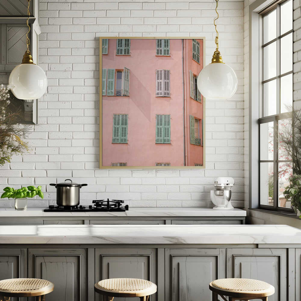 Pink Building Poster
