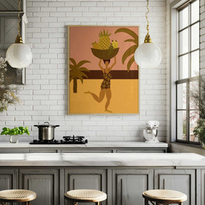 Tropical fruit at the beach Poster