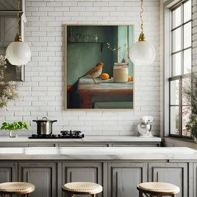 Country Morning Bird Poster