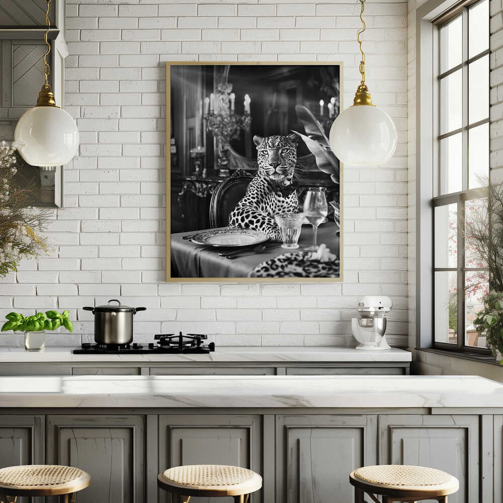 Leopard’s Luxurious Feast Poster