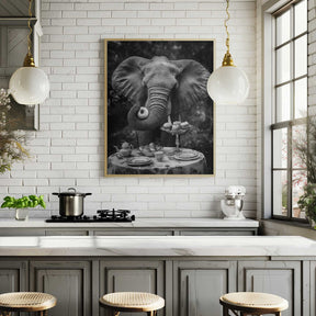 Elephant’s Doughnut Delight Poster
