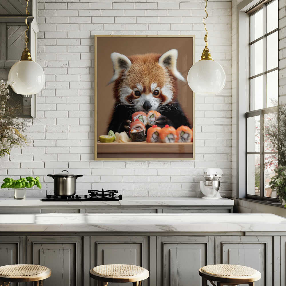 Red Panda Sushi Adventure Poster