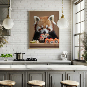 Red Panda Sushi Adventure Poster
