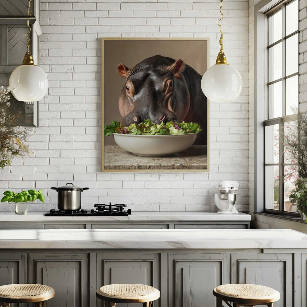 Hippo’s Green Feast Poster