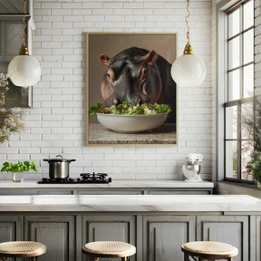 Hippo’s Green Feast Poster