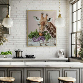 Giraffe’s Herbal Delight Poster