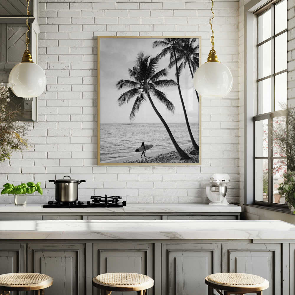 Surfer Walk Poster