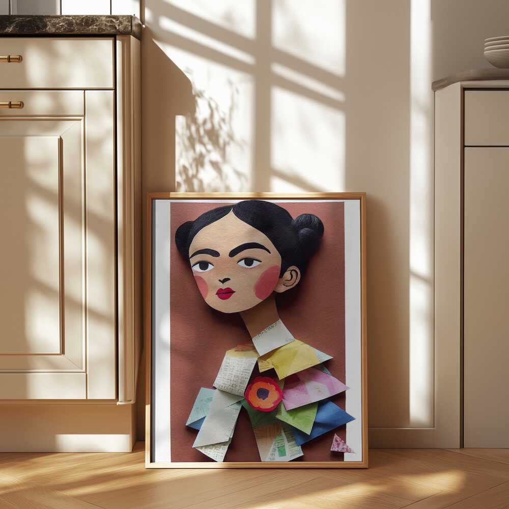 Paper Portrait Blossom Poster