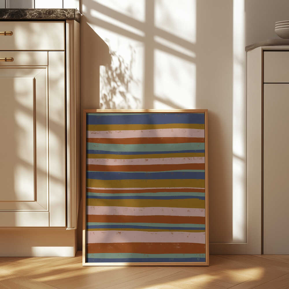 Earthy Stripes Flow Poster