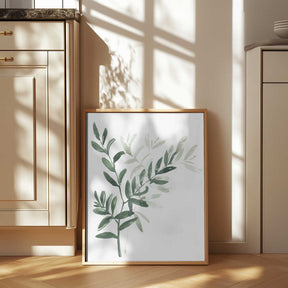 Watercolor laurel branch Poster