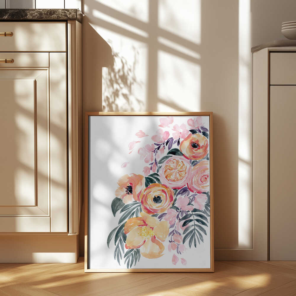 Danette bouquet in coral Poster