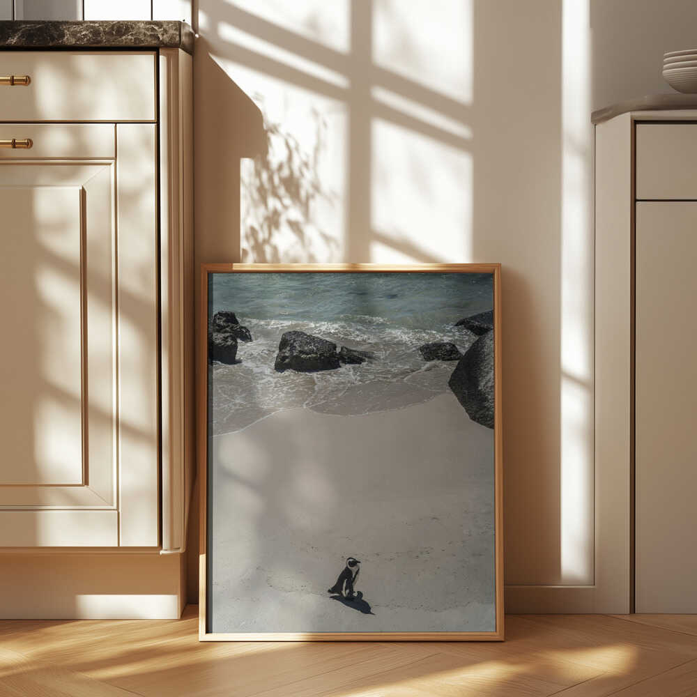 Lonely Beach Stroll Poster