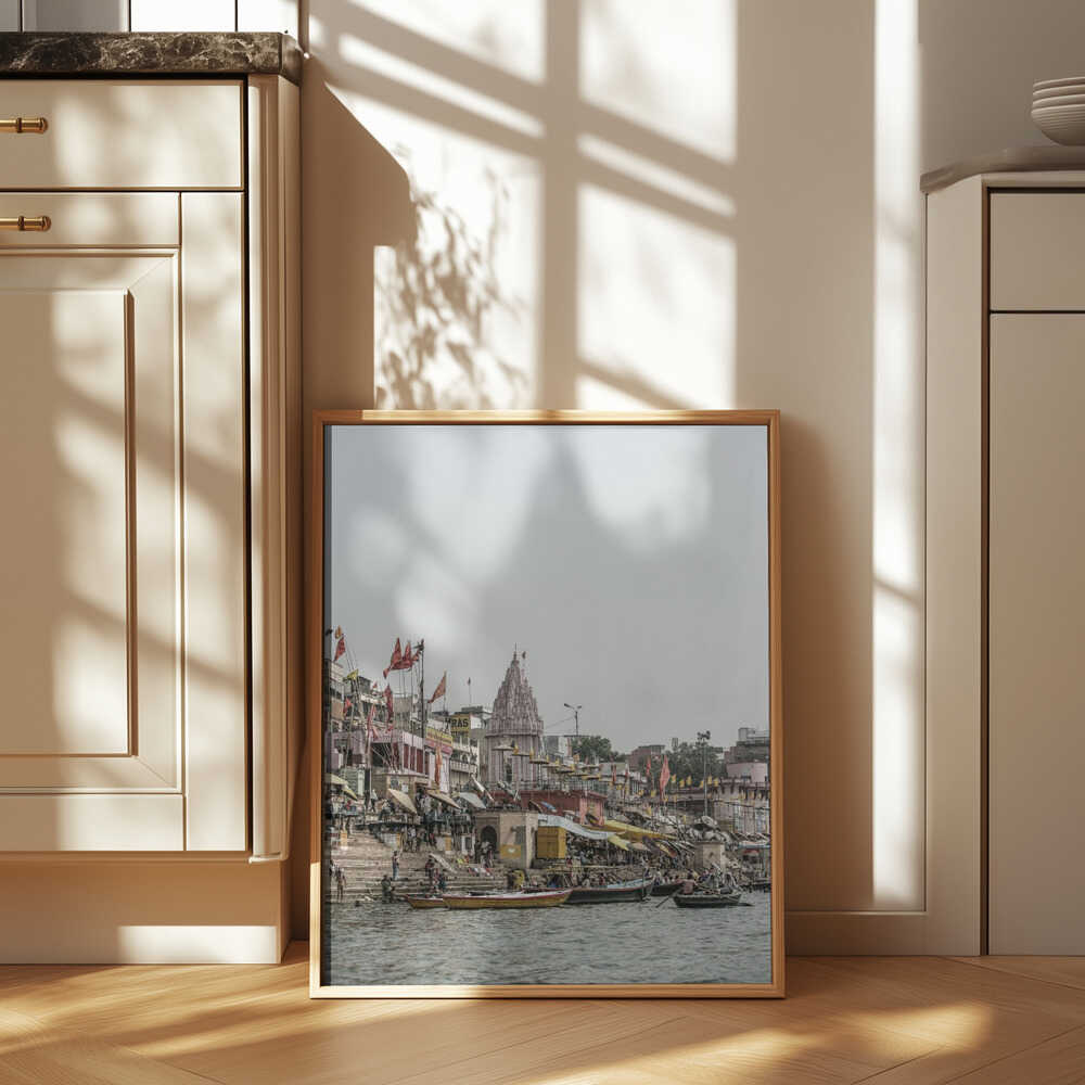 Ganges Riverside Scene Poster