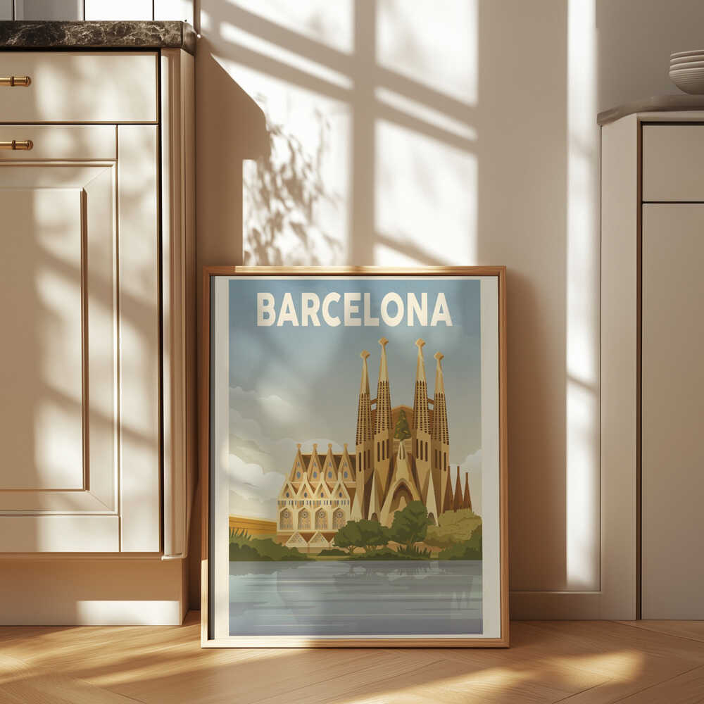 Barcelona Travel Print Poster