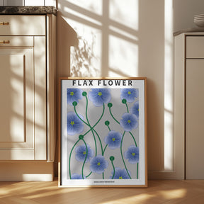 Flax flower - National flower of Ireland Poster