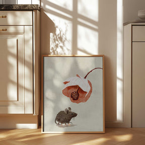 Mouse and Flower Poster