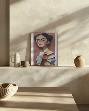 Paper Portrait Blossom Poster