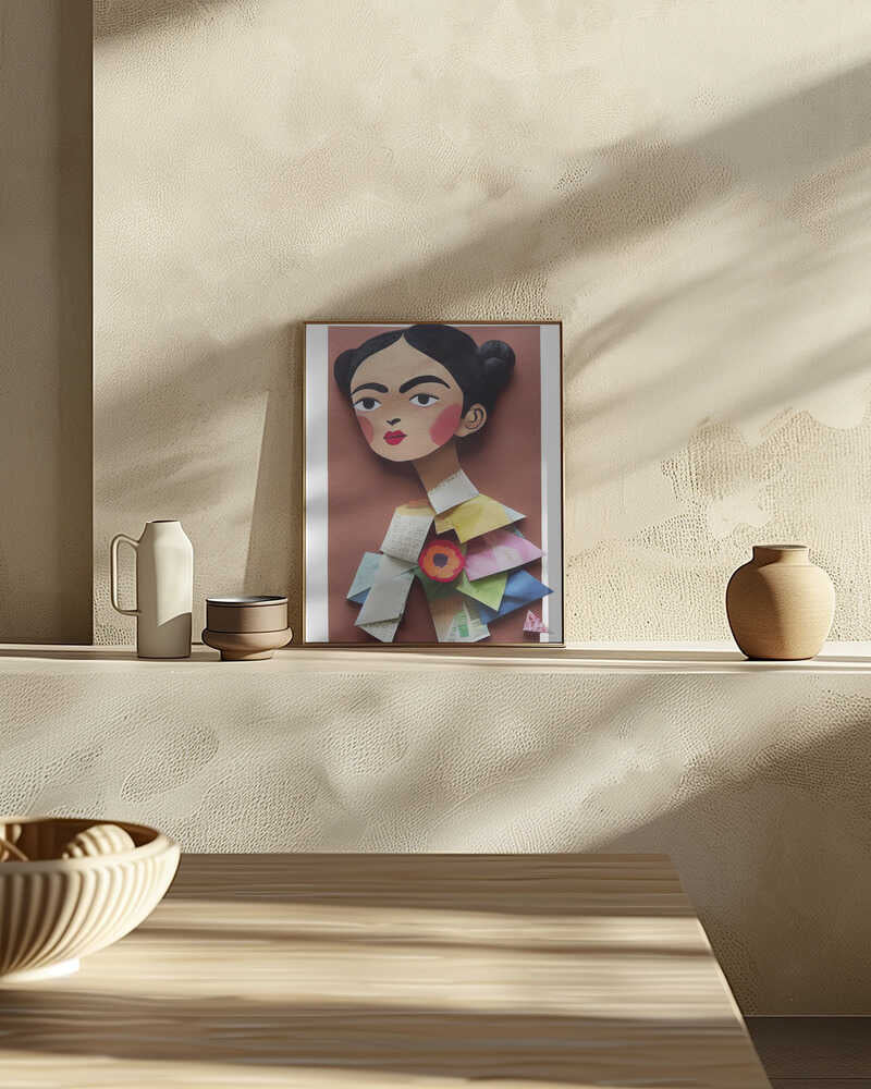 Paper Portrait Blossom Poster