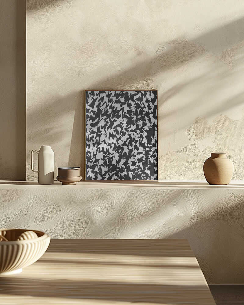 Monochrome Whirl Poster