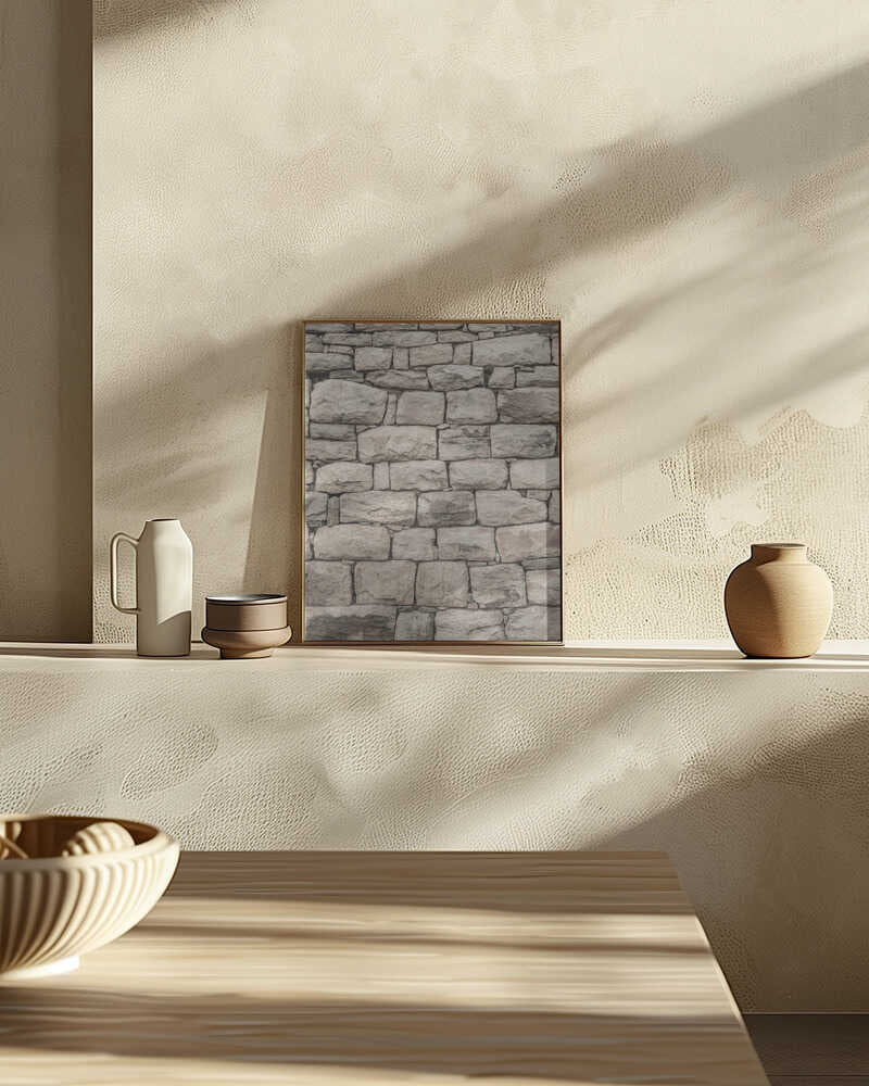 Serene Stonework Poster