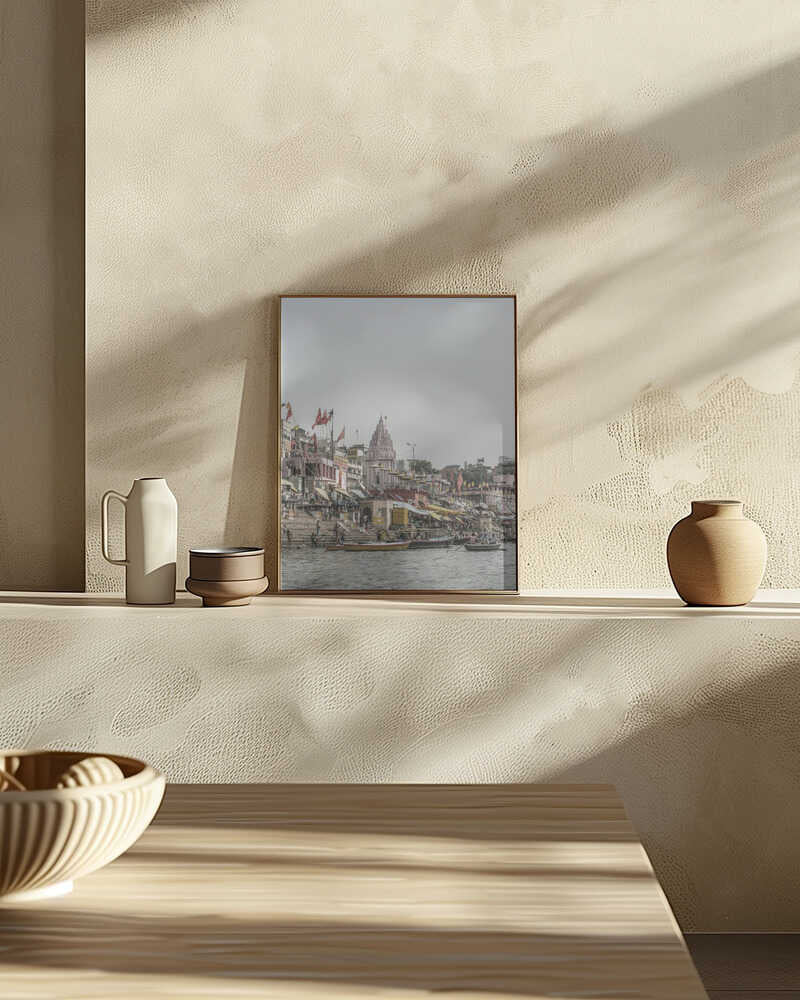 Ganges Riverside Scene Poster
