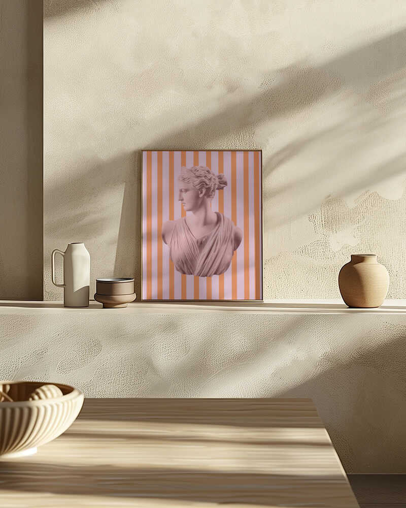 Artemispinkorangestripes Ratio2x3 Poster