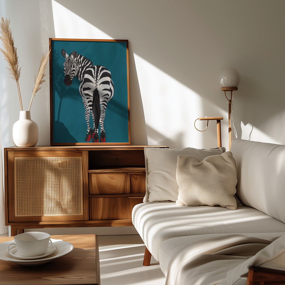 Zebra heels Poster