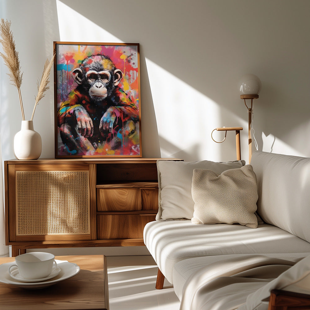 Monkey Pop Art Poster