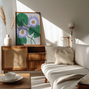 Blue Water Lily - National flower of Sri Lanka Poster