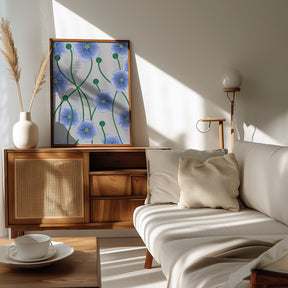 Flax flower - National flower of Ireland Poster