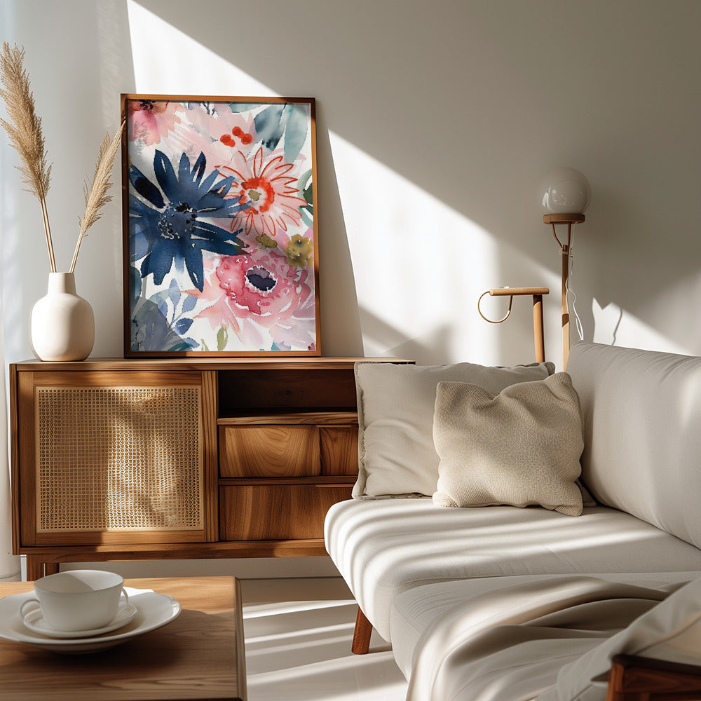 Watercolor Floral No. 1 Poster