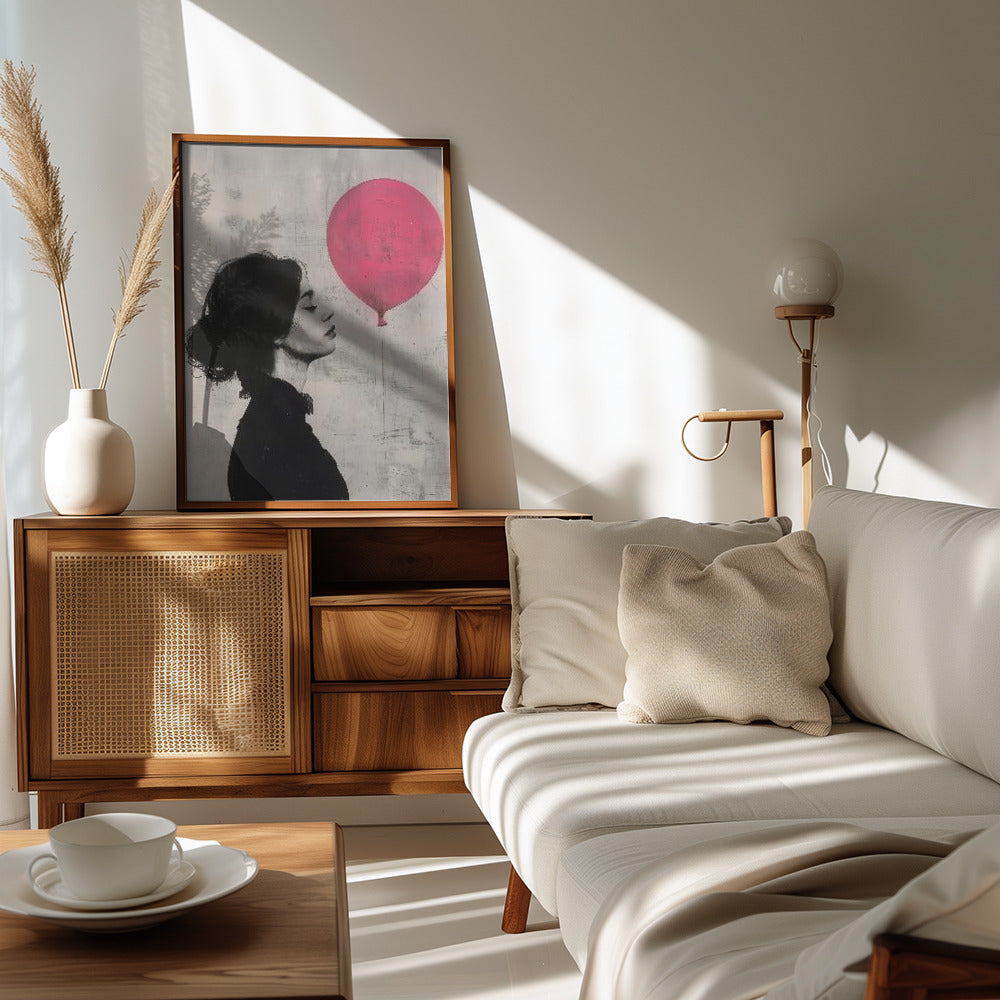 The Girl With the Pink Balloon Poster