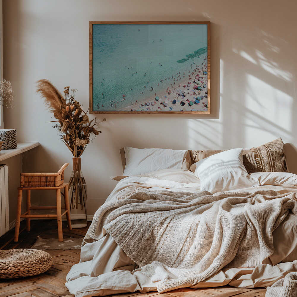 Busy Beach Poster