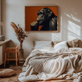 Thinking Monkey Poster