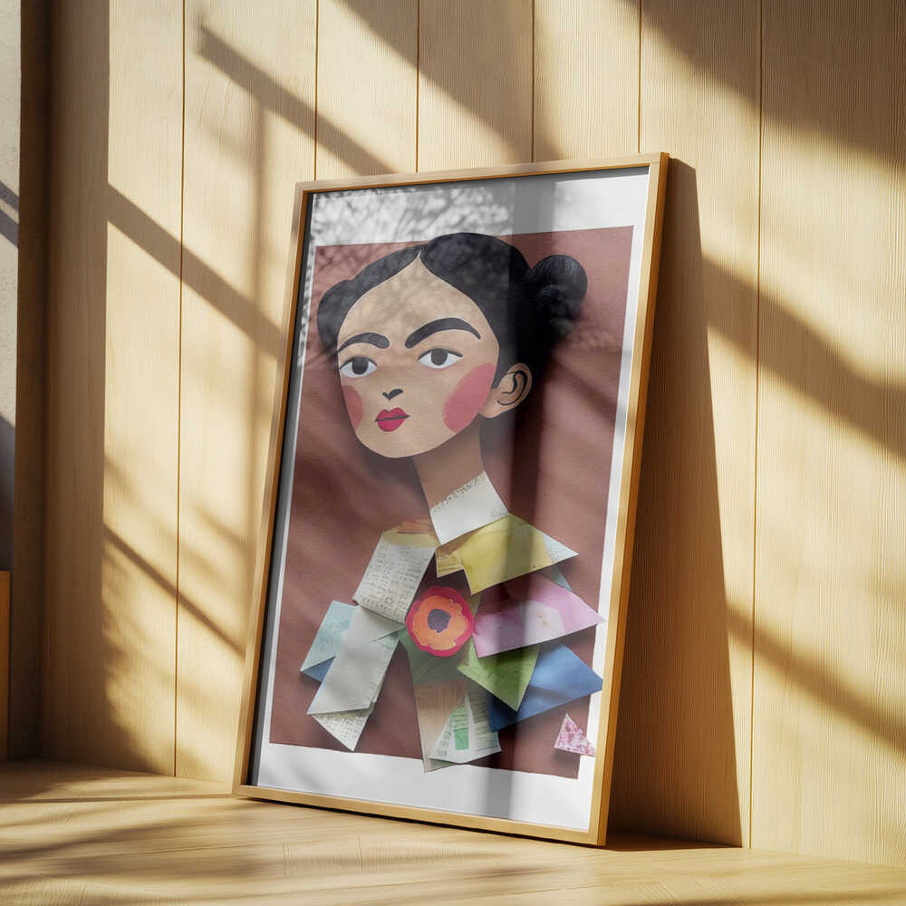Paper Portrait Blossom Poster