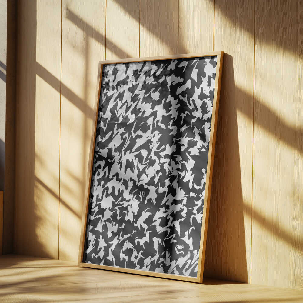 Monochrome Whirl Poster
