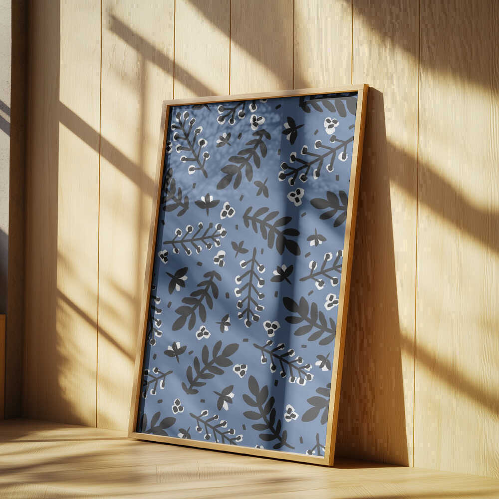 Leafy Nightscape Poster