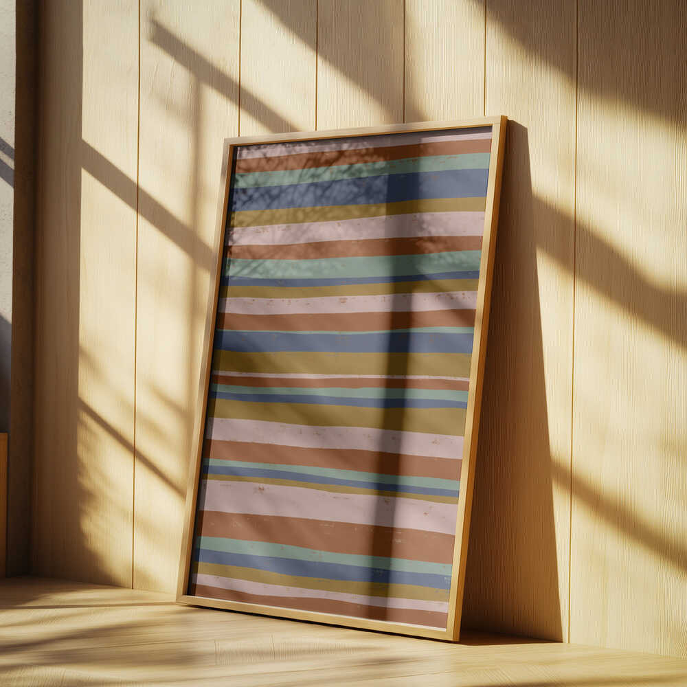 Earthy Stripes Flow Poster