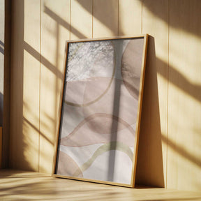 Blush and Brown Abstract Poster