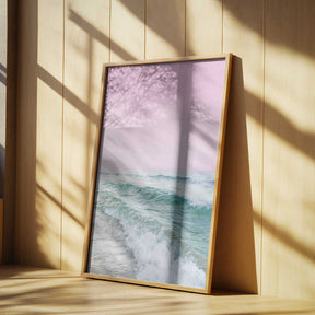 Pink Sky Beach Poster