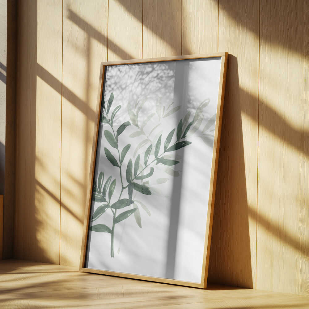 Watercolor laurel branch Poster