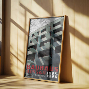 Bauhaus Dessau architecture in vintage magazine style VII Poster