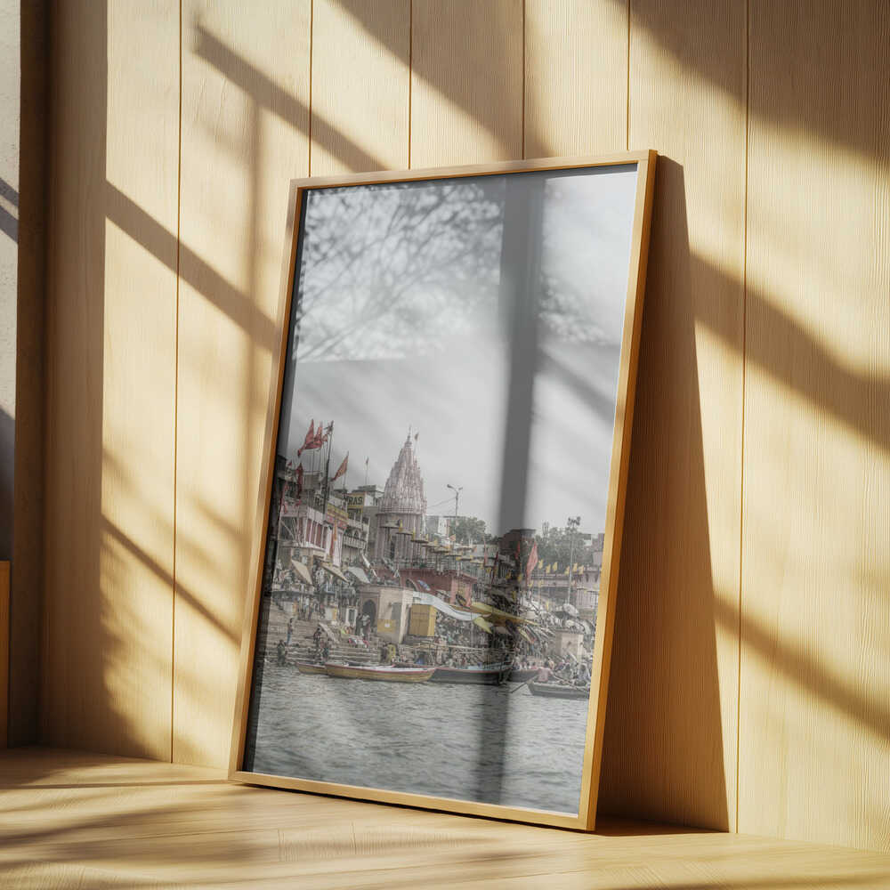 Ganges Riverside Scene Poster