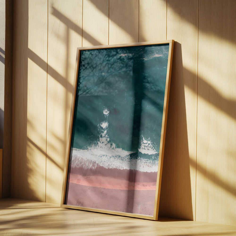 Stunning Beach With Turquoise Waves Poster