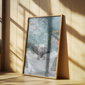 Blue Blossom Bath Poster