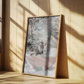 Zebra’s Bath Time Poster