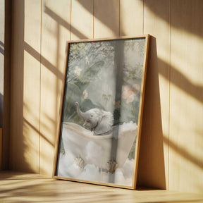Elephant Bath Joy Poster