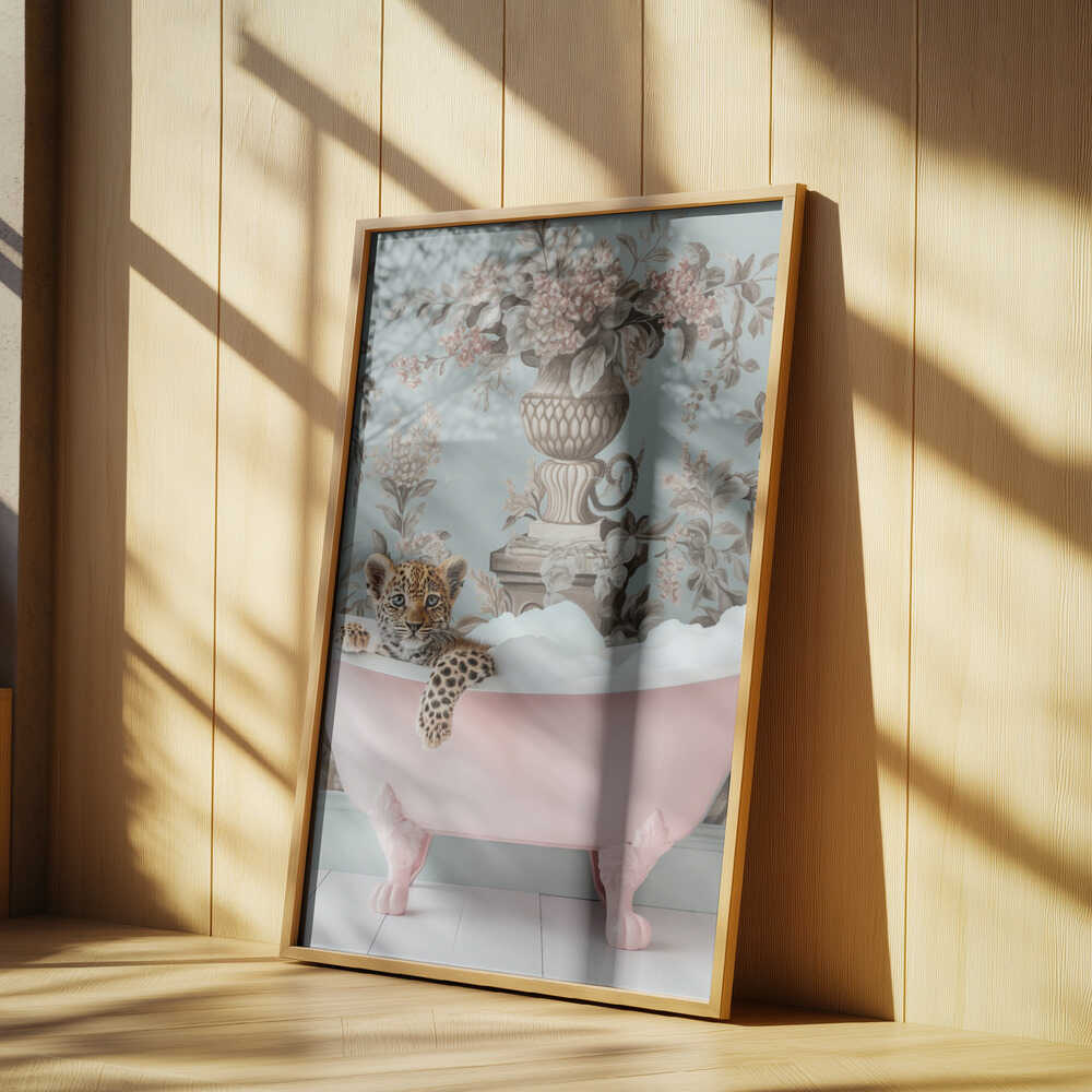 Leopard’s Pink Bubble Bath Poster