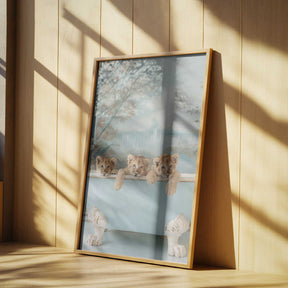 Blue Lagoon Lion Cubs Poster